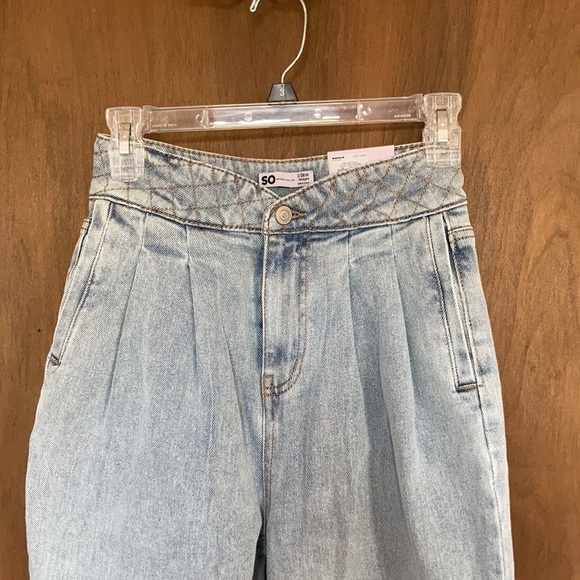 Relisting❌Super highrise straight woven denim jean pant quilted design waistband - Picture 17 of 17